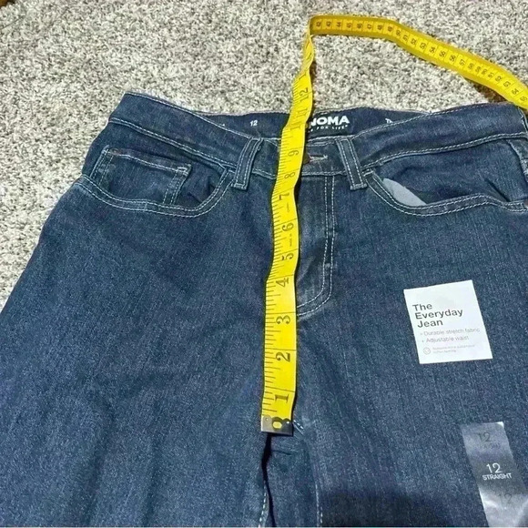 Sonoma Everyday Jean Straight Dark Rinse Denim Blue Stretch Jeans Boys 12 - Picture 6 of 10